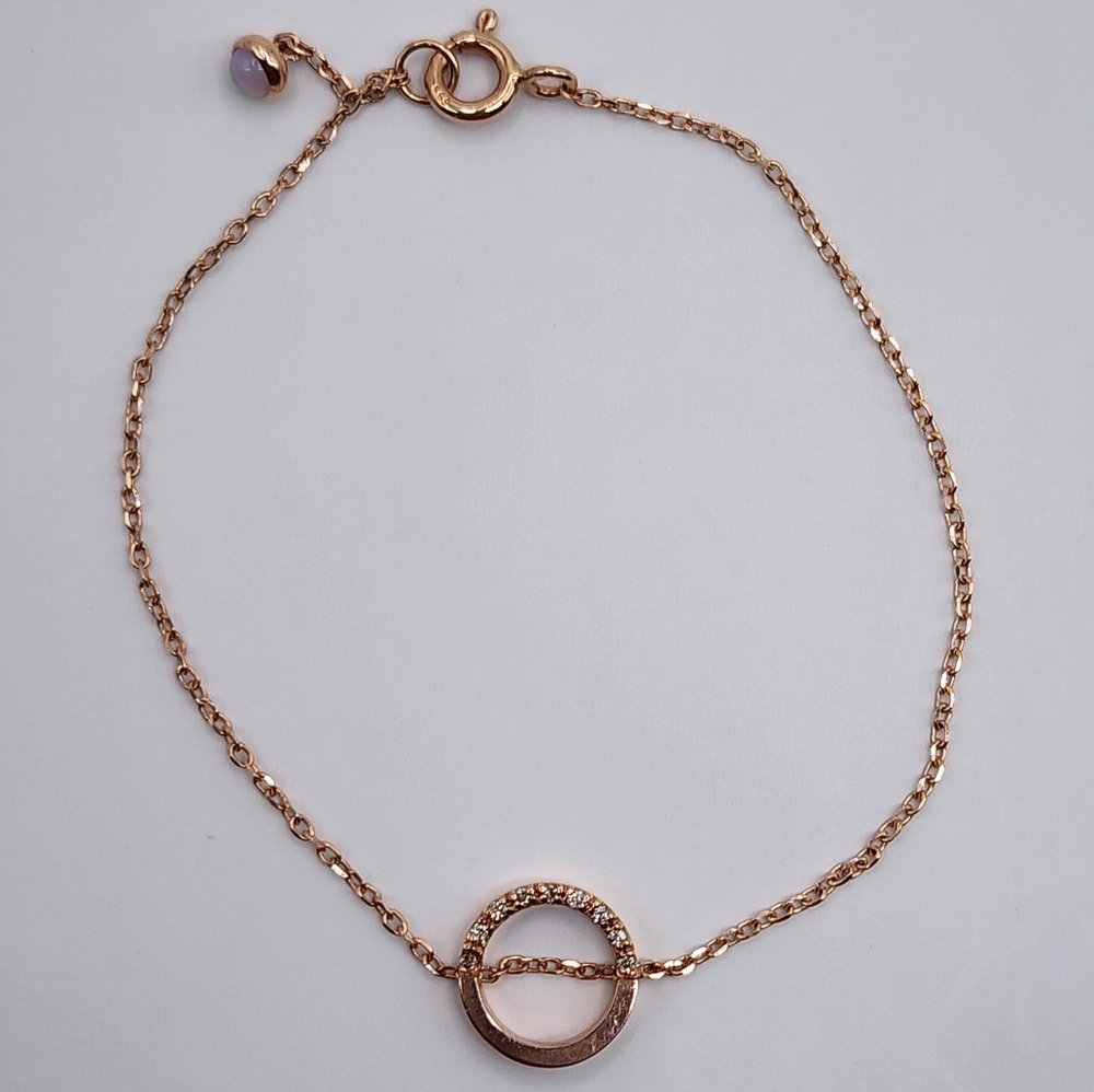 Didier Dubot 14k Rose Gold Diamond Bracelet (New)